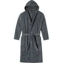 SCHIESSER Herren Bademantel grau unifarben, grau, NOS