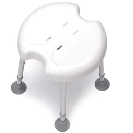 DRIVE Duschhocker Delphi 2 Plus grau mit zwei Hygieneausschnitten