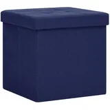 vidaXL Hocker Mit Stauraum Polyester Blau