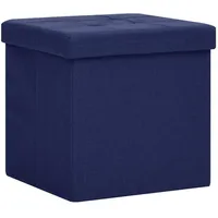 vidaXL Hocker Mit Stauraum Polyester Blau