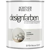 SCHÖNER WOHNEN-Farbe Wandfarbe Designfarbe  (Sanftes Seidengrau, 1 l, Matt, Konservierungsmittelfrei)