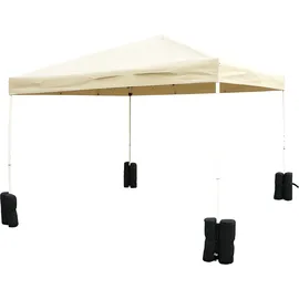 Outsunny Pavillon Standfuß 4 Stück 0,14 x 0,42 x 0,14 m Schwarz