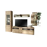 MCA Furniture MCA Wohnwand Ravello 4tlg. Holz Braun Eiche