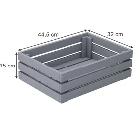 Vicco Aufbewahrungsbox Holzwerkstoff 44,5x32 cm Grau 2er Set