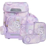 Beckmann Schulranzenset Plus Air 6-teiliges Set Unicorn Princess Purple