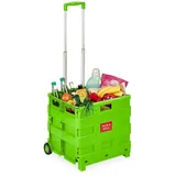 Relaxdays Einkaufstrolley grün 50 x 47 x 12 cm