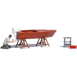 BUSCH 79815 H0 Action Set: Boot reparieren