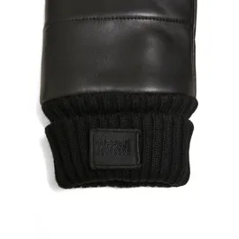 URBAN CLASSICS Puffer Imitation Leather Gloves Schwarz S/M