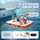 Vevor Aufblasbares Schwimmdock, 1,82 x 1,52 m Dockplattform, rutschfeste Wasserschwimmdockmatte mit tragbarer Tragetasche und abnehmbarer Leiter, s...
