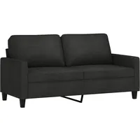 vidaXL 2-Sitzer-Sofa Schwarz 140 cm Stoff