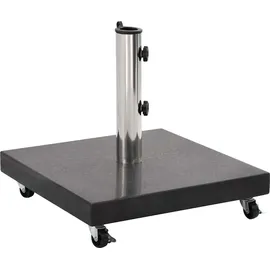vidaXL Schirmständer Granit 30 kg Quadrat Schwarz