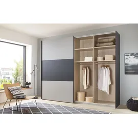 Wiemann Schwebetürenschrank Korfu 296,3 x 236 x 67 cm Grau/Schwarz