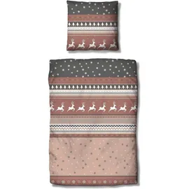 Traumschlaf Winterland beige 200 x 200 cm + 2 x 80 x 80 cm