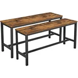 VASAGLE Sitzbank Vintage Dunkelbraun 32,5 x 108 x 50 cm