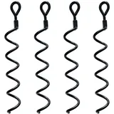 38,5 Cm Spiral-erdanker-set Für Hohe Leistung, Ideal Für Gartenhäuser Und Andere Konstruktionen. Perfekt Als Anbindepfosten Für Hunde, Zur Sicherung Von Tieren, Zelten, Markisen Und Gartenhäusern. 4er