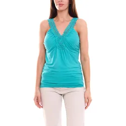 melrose Damen Sommer-Top ärmelloses Freizeit-Shirt 12143949 Türkis - 38