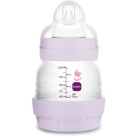 MAM Easy Start Babyflasche, 130 ml, Anti-Kolik-Fläschchen, gemischtes Stillen, reduziert Luftblasen und Koliken, selbststerilisierendes Babyzubehör, Größe 1, Rosa