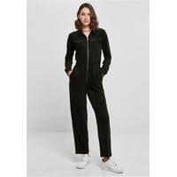 URBAN CLASSICS Damen Ladies Velvet Rib Boiler Suit Sweatshirt, Schwarz, XXL EU - XXL