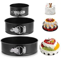 Luxuskollektion 3er Set Springform Kuchenform Abnehmbarer Boden 11/18/23cm
