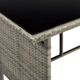 Juskys Manacor Polyrattan Lounge-Set grau meliert