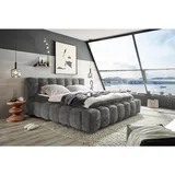 MID.YOU Polsterbett Bexley 180 x 200 cm Stoff Grau