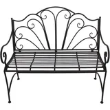 Hti-Living Gartenbank 108 x 55 x 97 cm Schwarz