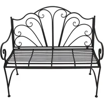 Hti-Living Gartenbank 108 x 55 x 97 cm Schwarz