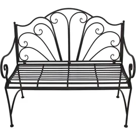 Hti-Living Gartenbank 108 x 55 x 97 cm Schwarz
