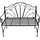 Hti-Living Gartenbank 108 x 55 x 97 cm Schwarz