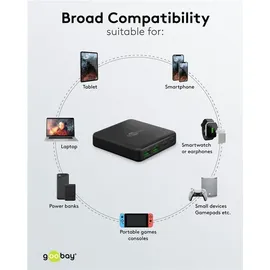 goobay Multiport 4-fach Tischladegerät (65 W) schwarz