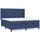 vidaXL Boxspringbett mit Matratze Blau 160x200 cm Stoff1393584