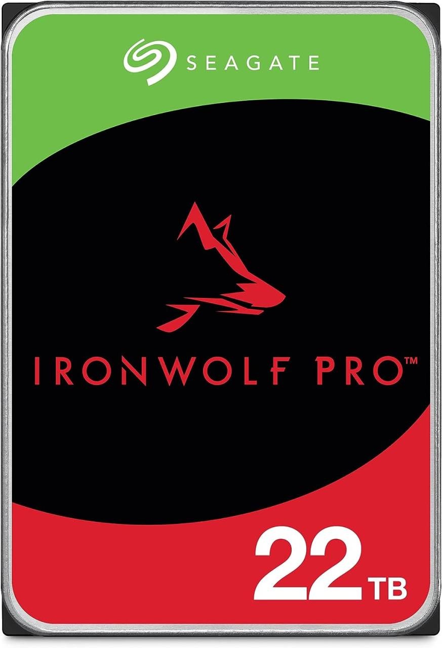 Seagate IronWolf Pro 22TB HDD 3.5 Zoll NAS Festplatte SATA 6Gb/s 7200rpm Rece...