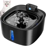 Trinkbrunnen für Katze, 3.2L 4000mAh Katzenbrunnen Kabellos für Katzen Trinkbrunnen Große Kapazität Katzentrinkbrunnen mit Bewegungsmelder Ultraleise Pumpe mit LED, Hochwertige Tiefenfilterung