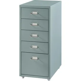 [en.casa] Rollcontainer Kökar mit 5 Schubladen 69x28x41 cm Mintgrün