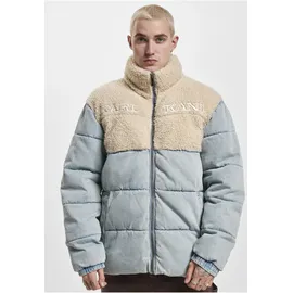 Karl Kani Retro Denim Teddy Puffer Jacket light dirty blau 32