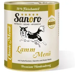 Sanoro Menü Classic vom Lamm mit 50 % Fleischanteil 6x800g