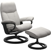 Stressless Consul Signature | in Leder Batick Batick Platinum Grey L Schwarz