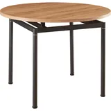 [en.casa] Esstisch Hemnes für 4 Personen Ø100 cm Eiche-Optik