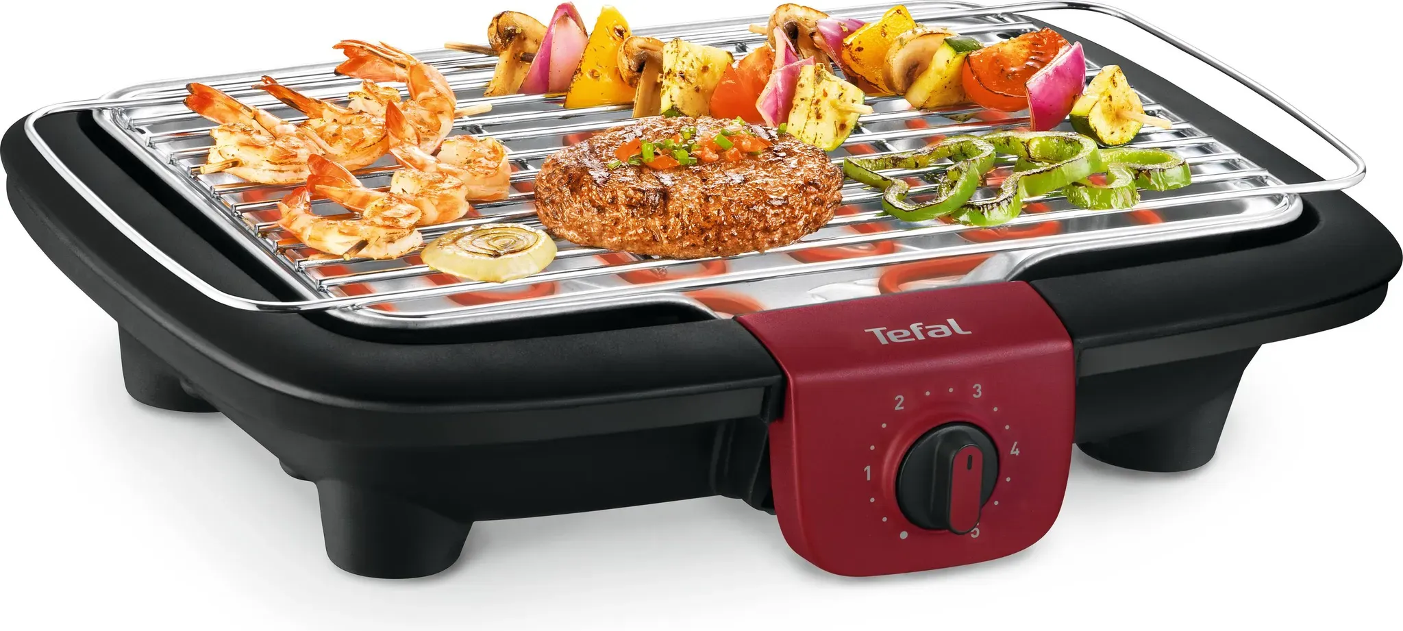 Tefal EasyGrill Adjust, Tischgrill, Schwarz, Silber