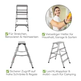 RABURG Klapptrittleiter 4 Stufen