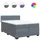 vidaXL Boxspringbett 140 x 200 cm Dunkelgrau