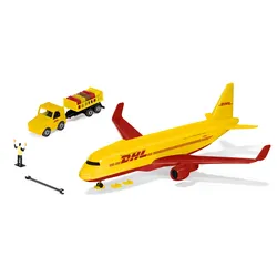 SIKU 1702 DHL Frachtflugzeug mit Zubehör