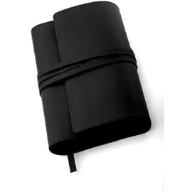 Bookchair MILANO Lederbuchhülle schwarz: Variable Buchhülle aus echtem Rindsleder für Bücher bis 22,5 cm Höhe.