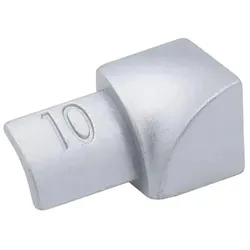 Runde Innenecken für Aluminiumprofile silber matt (H= 12,5 mm)