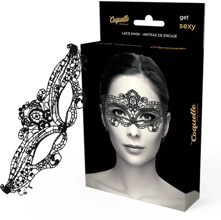 COQUETTE CHIC DESIRE  Feine schwarze Spitzen Maske