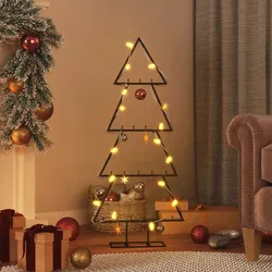 Metall-Weihnachtsbaum für Dekorationen – Schwarz, 90 cm, 4 Ebenen