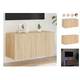 vidaXL TV-Wandschrank mit LED-Leuchten Sonoma-Eiche cm