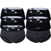 Adidas Herren Slip 6er Pack schwarz Grau, S