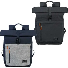 Travelite Laptoprucksack Basics Rollup 35 marine/grau