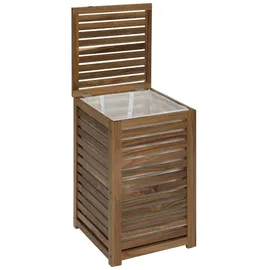 5five simply smart Holzkorb in braun - Wäschekorb "blackacia" 65l aus akazienholz